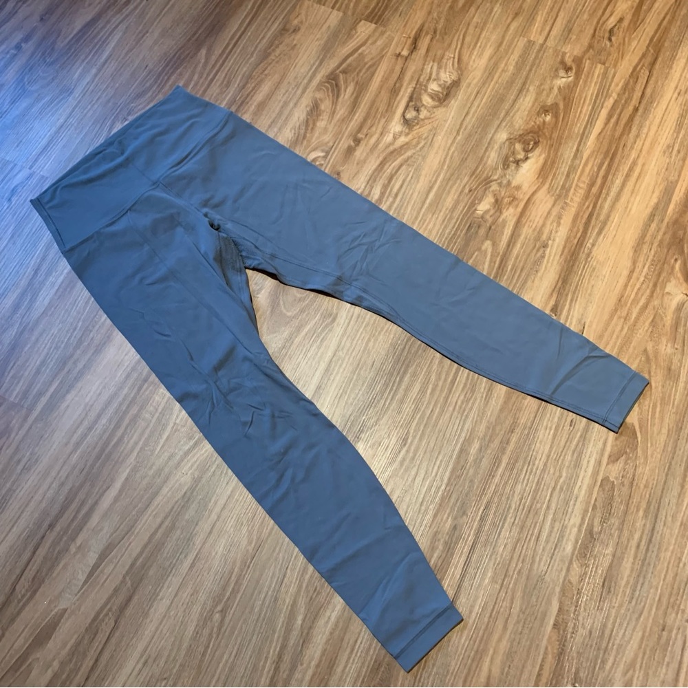 Lululemon Heather Grey High Waist Floating Stripe Align Leggings Womens Sz 8